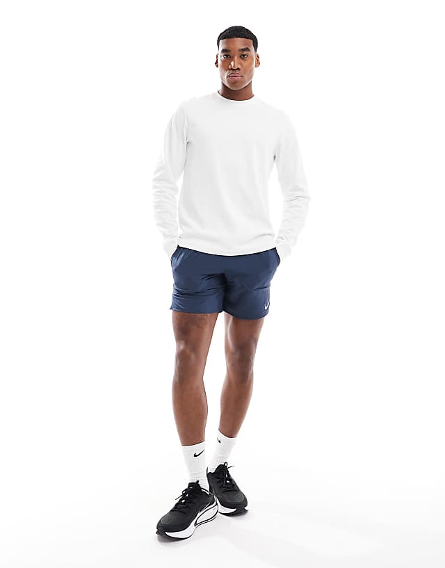 Asos Nike Training Dri-FIT Long Sleeve Top In White