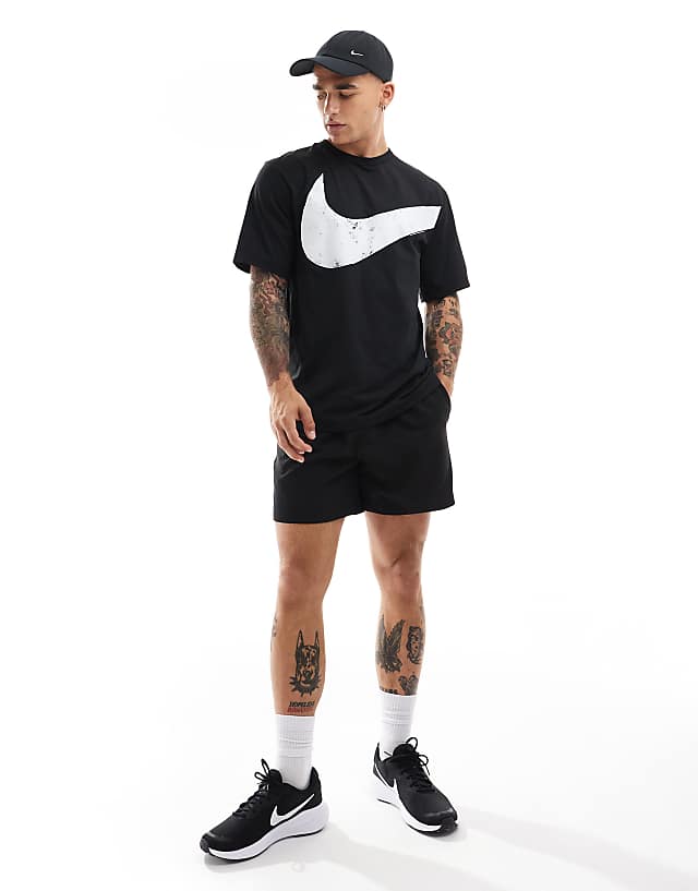 Asos Nike Training Dri-FIT Swoosh Graphic T-shirt In Black