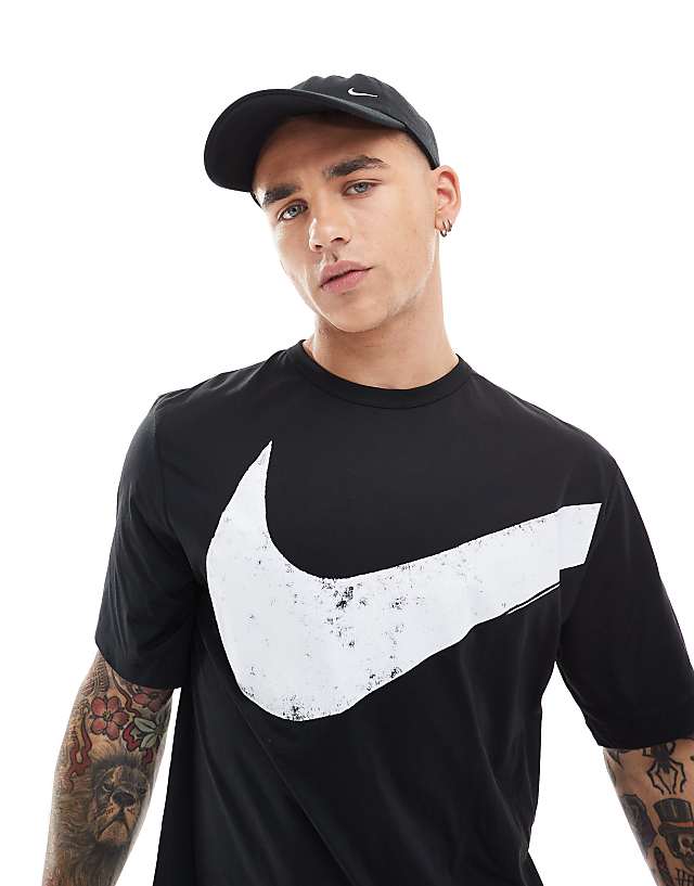 asos Nike Training Dri-FIT Swoosh graphic t-shirt in black