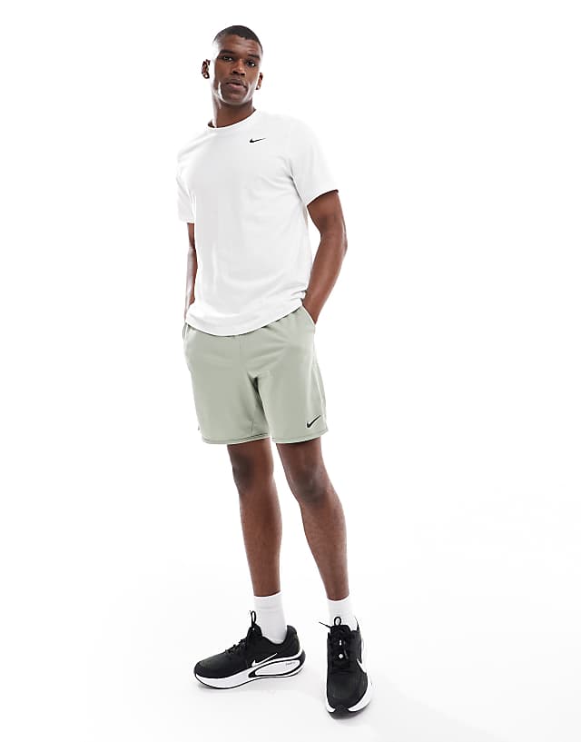 Asos Nike Training Dri-Fit Totality Knit 7 Inch Shorts In Light Green