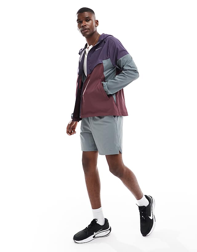Asos Nike Training Dri-Fit Unlimited Woven 7 Inch Shorts In Grey