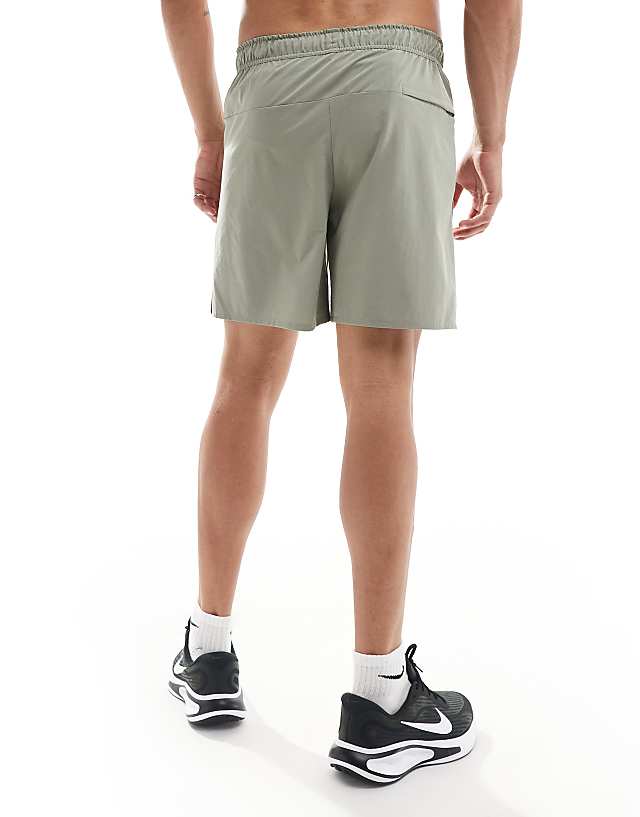 Asos Nike Training Dri-Fit Unlimited Woven 7 Inch Shorts In Khaki
