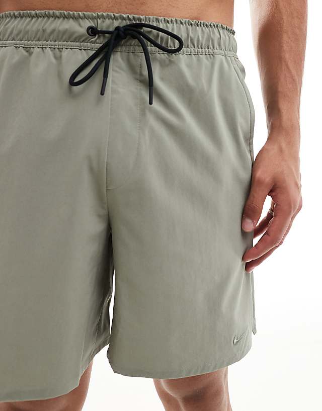 Asos Nike Training Dri-Fit Unlimited Woven 7 Inch Shorts In Khaki