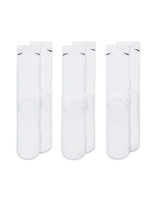 Asos Nike Training Everyday Cushioned 3 Pack Crew Socks In White