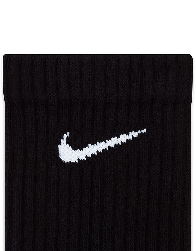 Asos Nike Training Everyday Cushioned 3 Pack Crew Socks In Black