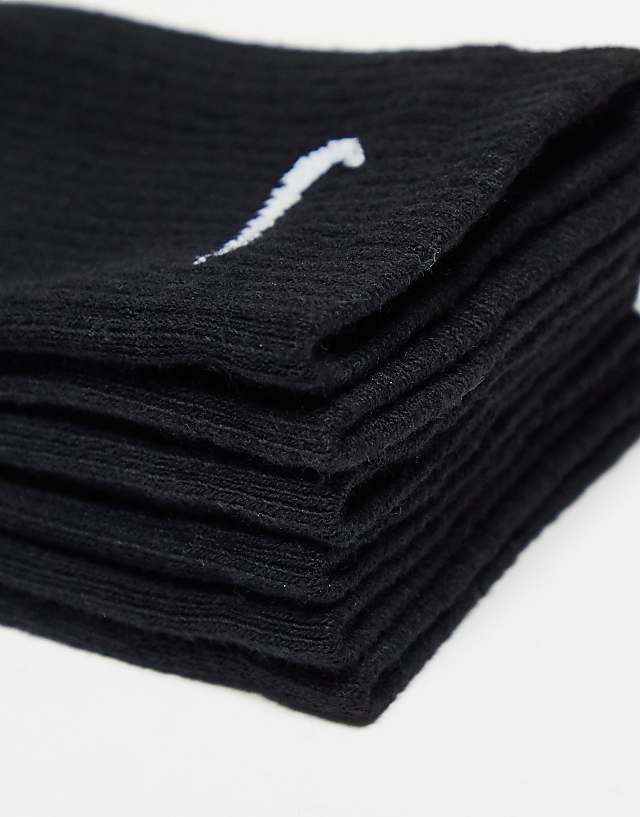 Asos Nike Training Everyday Cushioned Plus 6 Pack Crew Socks In Black