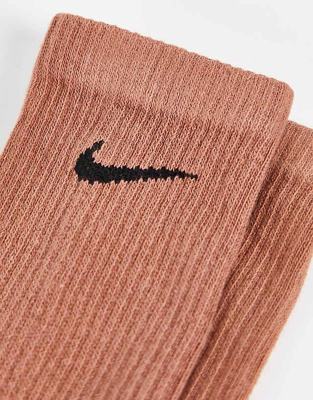 Asos Nike Training Everyday Cushioned Plus 6 Pack Crew Socks In Brown