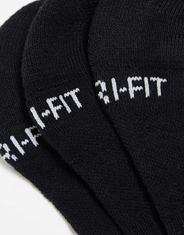 Asos Nike Training Everyday Cushioned Plus 6 Pack Trainer Socks In Black