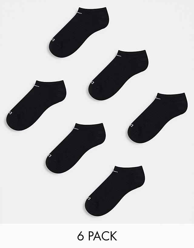 asos Nike Training Everyday Cushioned Plus 6 pack trainer socks in black