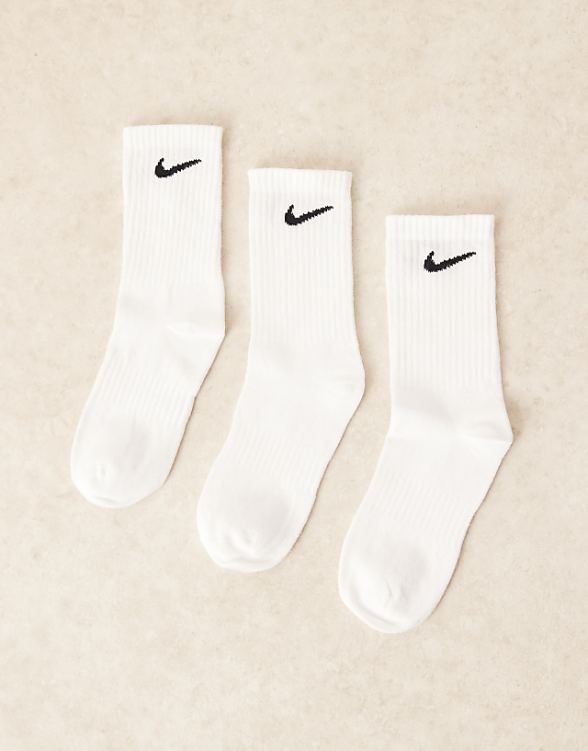 asos Nike Training Everyday Lightweight 3 pack ankle socks in white