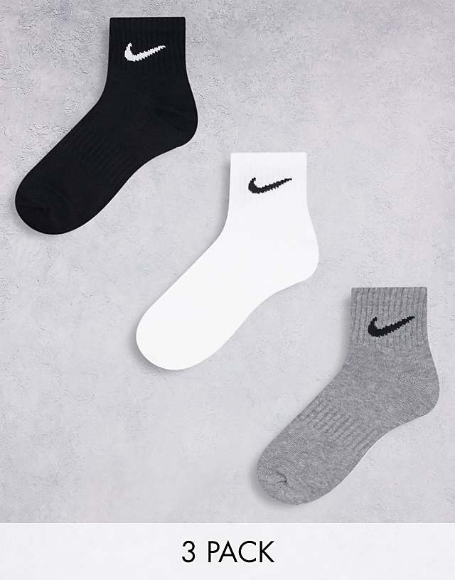 asos Nike Training Everyday Lightweight 3 pack ankle socks in multi