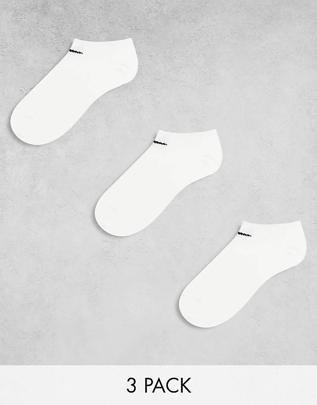 asos Nike Training Everyday Lightweight 3 pack no show socks in white