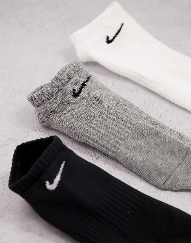 Asos Nike Training Everyday Lightweight 3 Pack No Show Socks In Multi