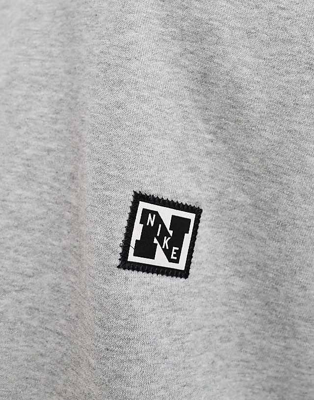 Asos Nike Training Heritage Dri-FIT Fleece Sweatshirt In Grey