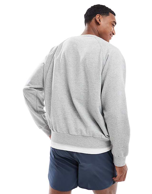 Asos Nike Training Heritage Dri-FIT Fleece Sweatshirt In Grey