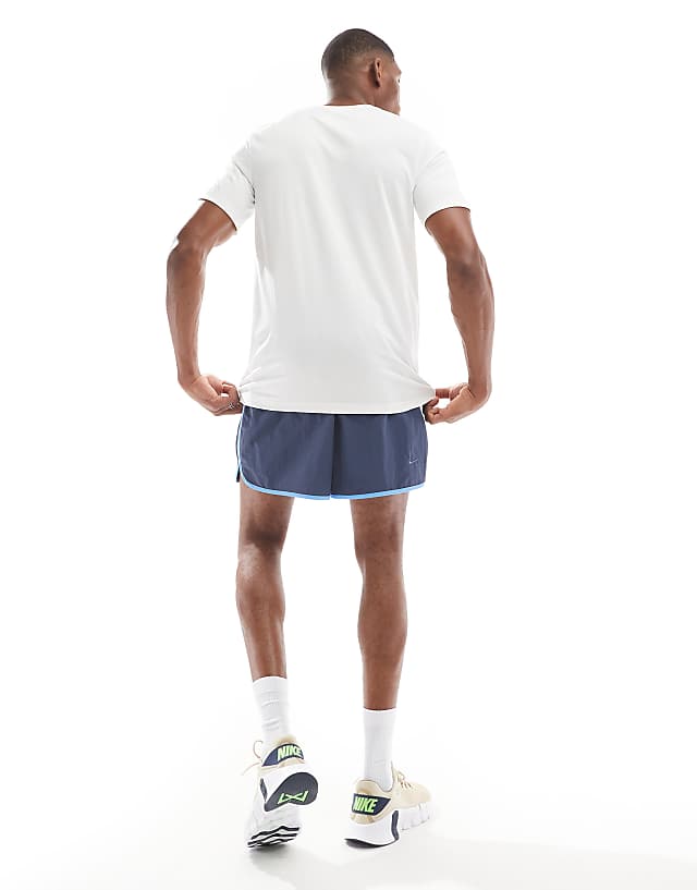 Asos Nike Training Heritage Woven 5 Inch Shorts In Blue