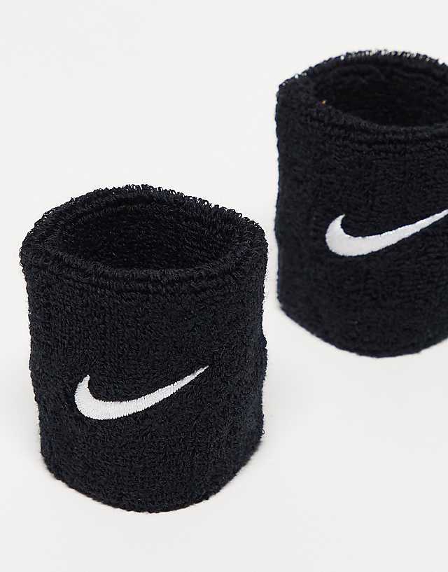 Asos Nike Training Swoosh Unisex Wristbands In Black