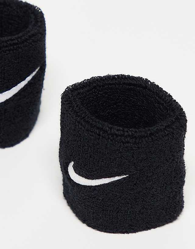 Asos Nike Training Swoosh Unisex Wristbands In Black