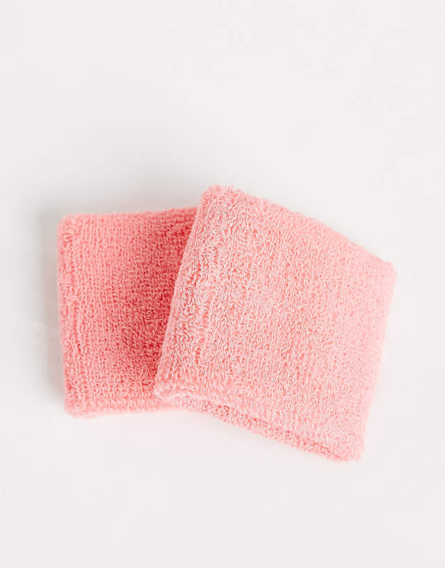 Asos Nike Training Swoosh Unisex Wristbands In Pink