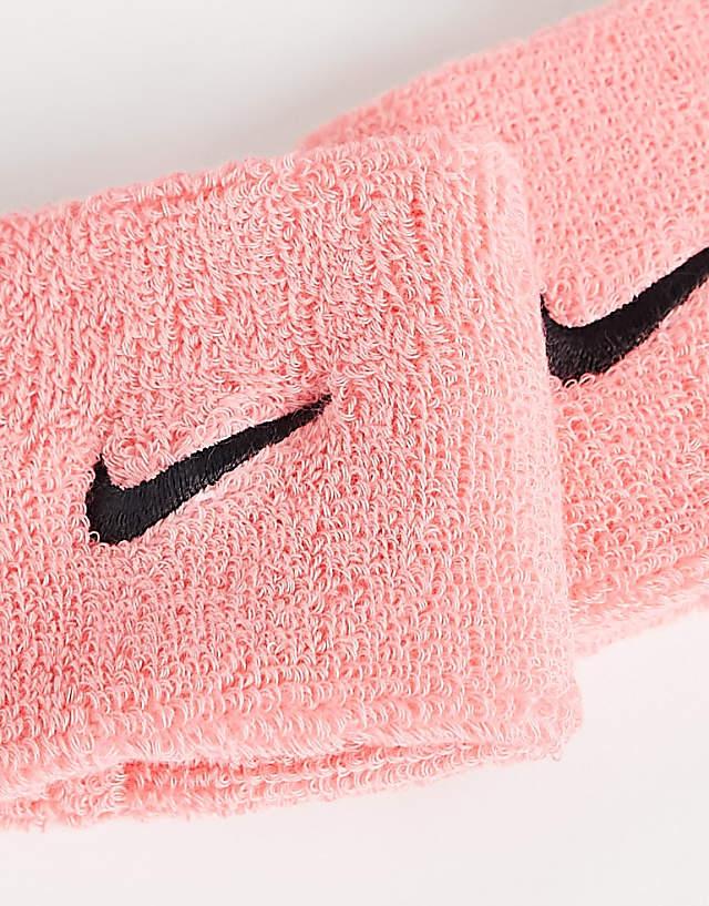Asos Nike Training Swoosh Unisex Wristbands In Pink