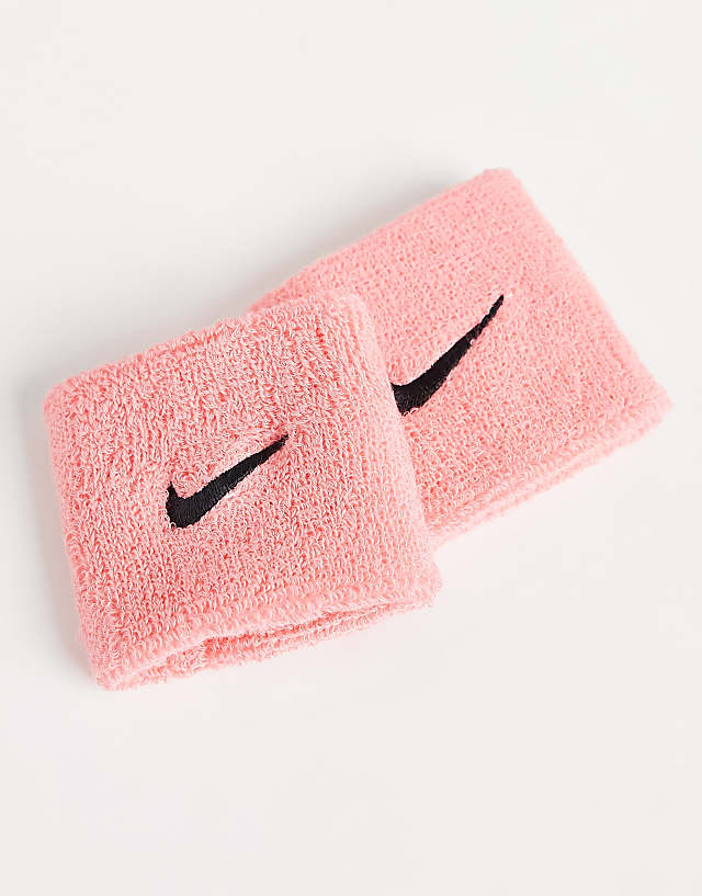 Asos Nike Training Swoosh Unisex Wristbands In Pink