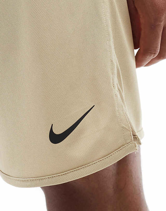 Asos Nike Training Totality Dri-FIT Knit 7inch Shorts In Light Khaki
