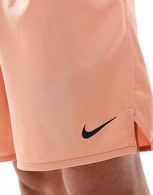 Asos Nike Training Totality Dri-FIT Knit 7inch Shorts In Apricot