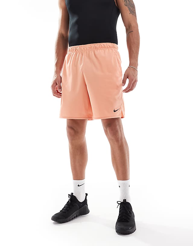 asos Nike Training Totality Dri-FIT knit 7inch shorts in apricot
