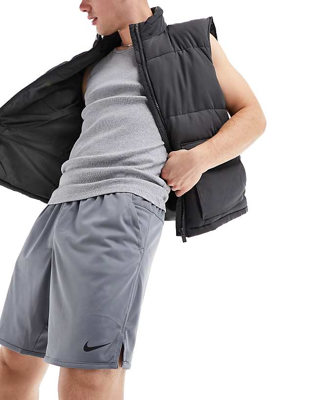 asos Nike Training Totality Dri-FIT knitted 7 inch shorts in grey