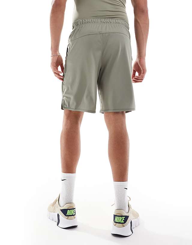 Asos Nike Training Totality Dri-FIT Knitted 9 Inch Shorts In Khaki