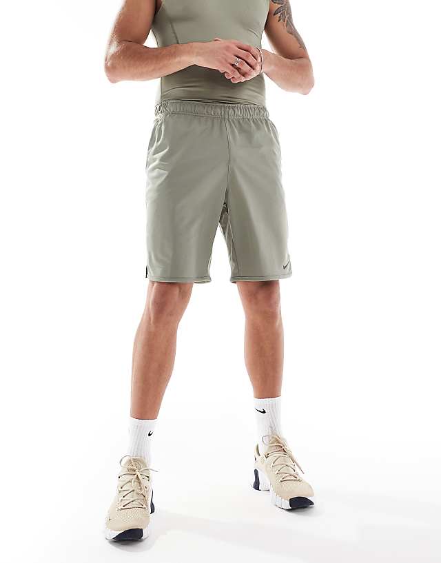 asos Nike Training Totality Dri-FIT knitted 9 inch shorts in khaki