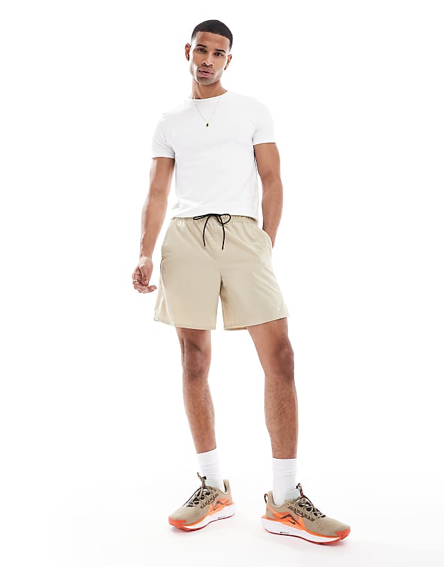 asos Nike Training Totality Dri-FIT woven 7inch shorts in light khaki