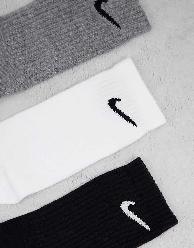 Asos Nike Training Unisex 3 Pack Crew Socks In Multi