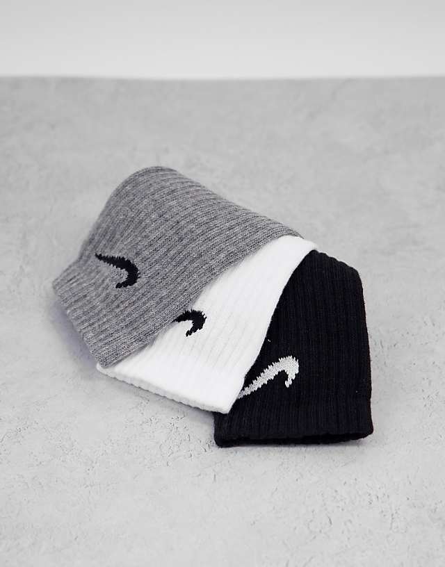 Asos Nike Training Unisex 3 Pack Crew Socks In Multi