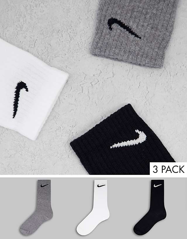 asos Nike Training unisex 3 pack crew socks in multi