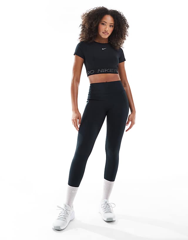 asos Nike Training Universa Dri-FIT high waisted 7/8 pocket leggings in black