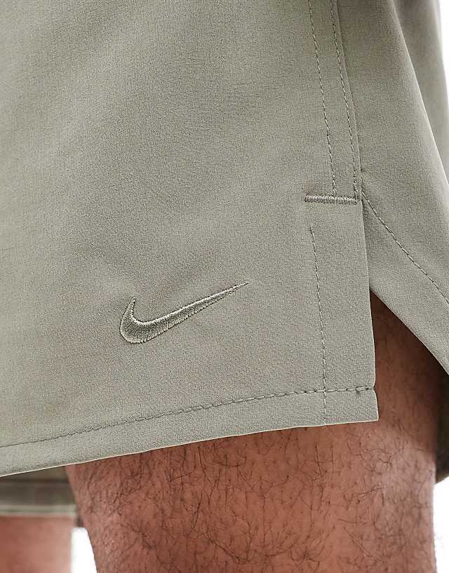 Asos Nike Training Unlimited Dri-FIT Woven 7 Inch Shorts In Light Green
