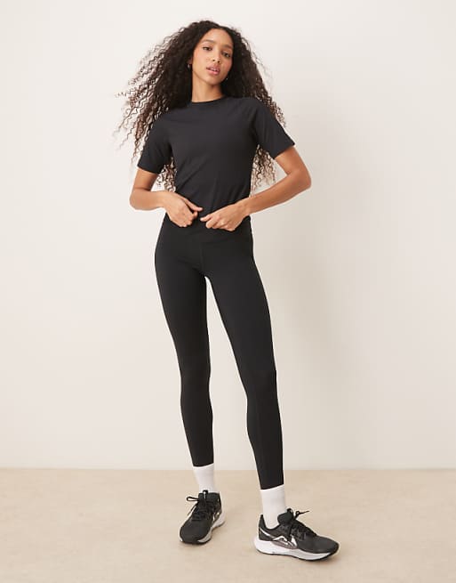 Asos Nike Training Zenvy Dri-FIT Ribbed Top In Black