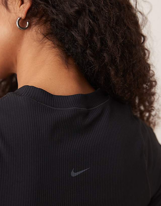 Asos Nike Training Zenvy Dri-FIT Ribbed Top In Black