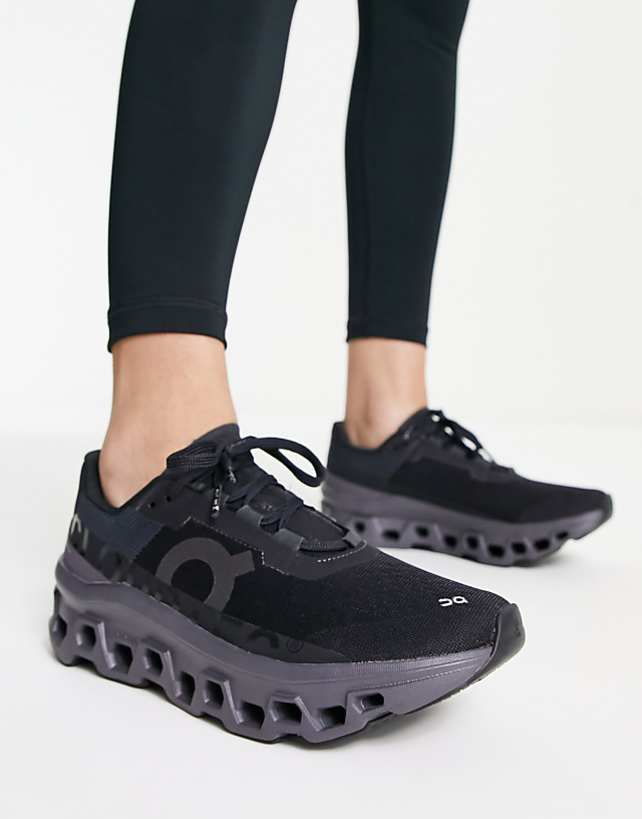 asos ON Cloudmonster running trainers in triple black