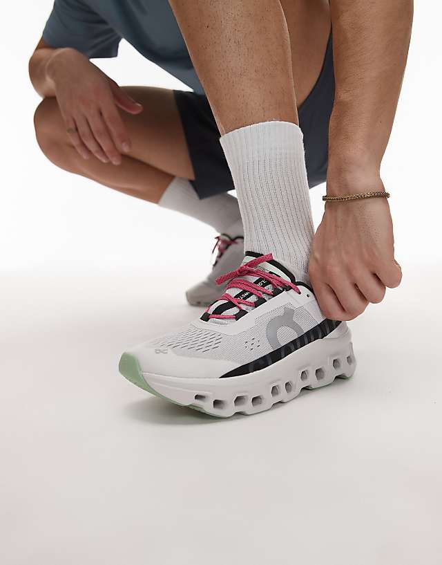 Asos ON Cloudmonster Running Trainers In White And Black