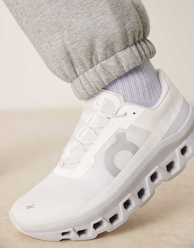 Asos ON Cloudmonster Running Trainers In White And Grey