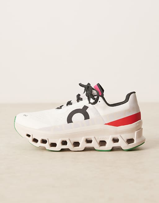 Asos ON Cloudmonster Running Trainers In White And Red