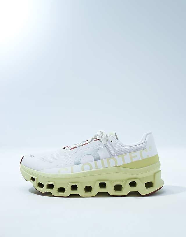 Asos ON Cloudmonster Running Trainers In White Frost Acacia