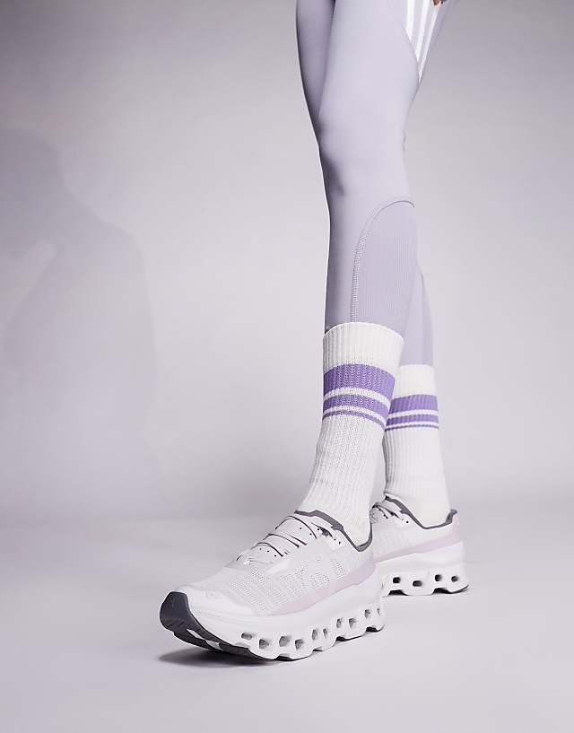 Asos ON Cloudmonster Void Running Trainers In Grey And Pink