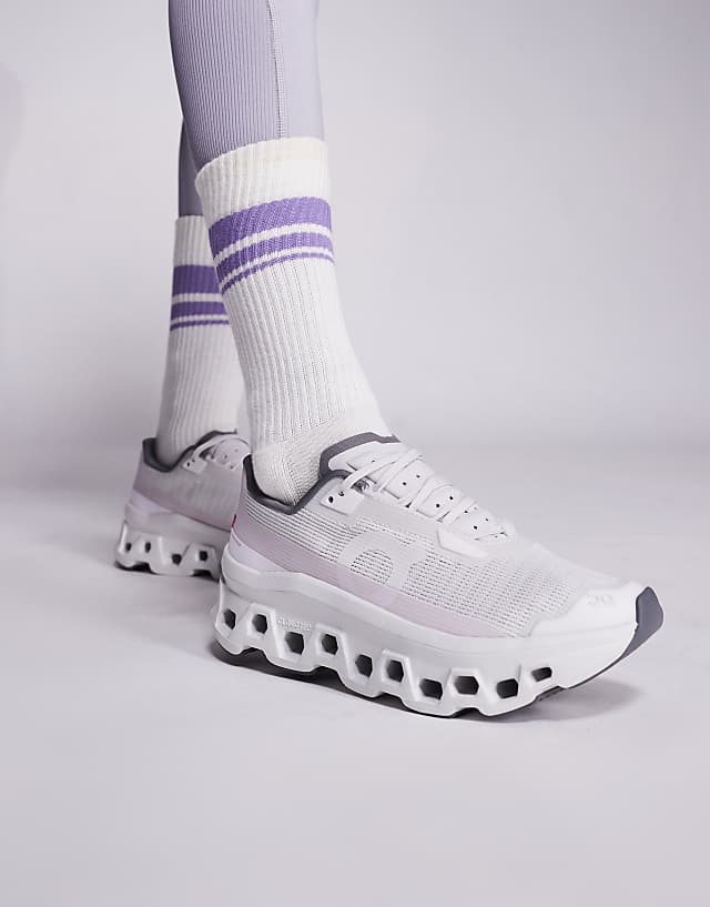asos ON Cloudmonster Void running trainers in grey and pink