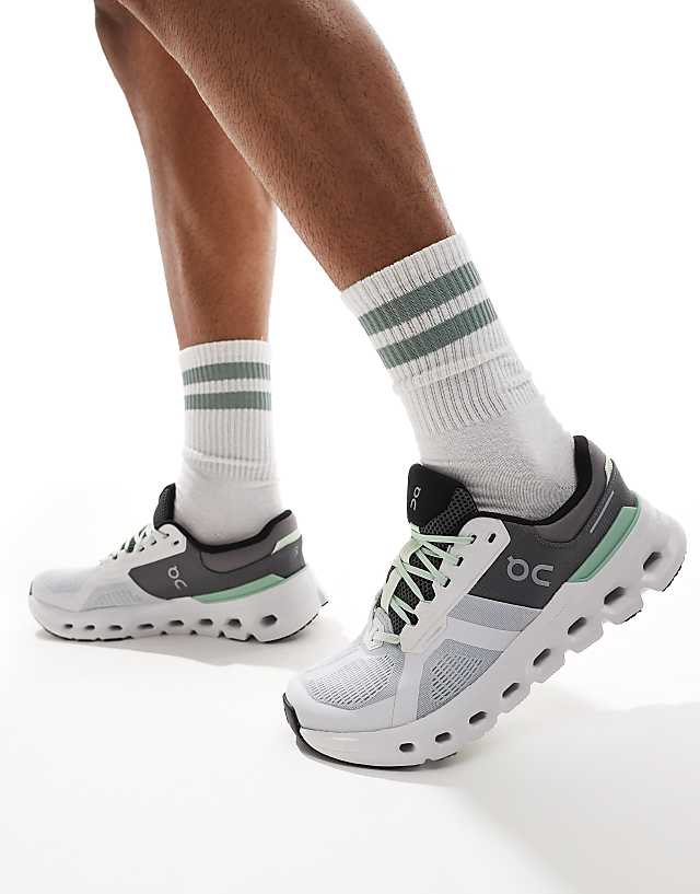 asos ON Cloudrunner 2 running trainers in grey and sage