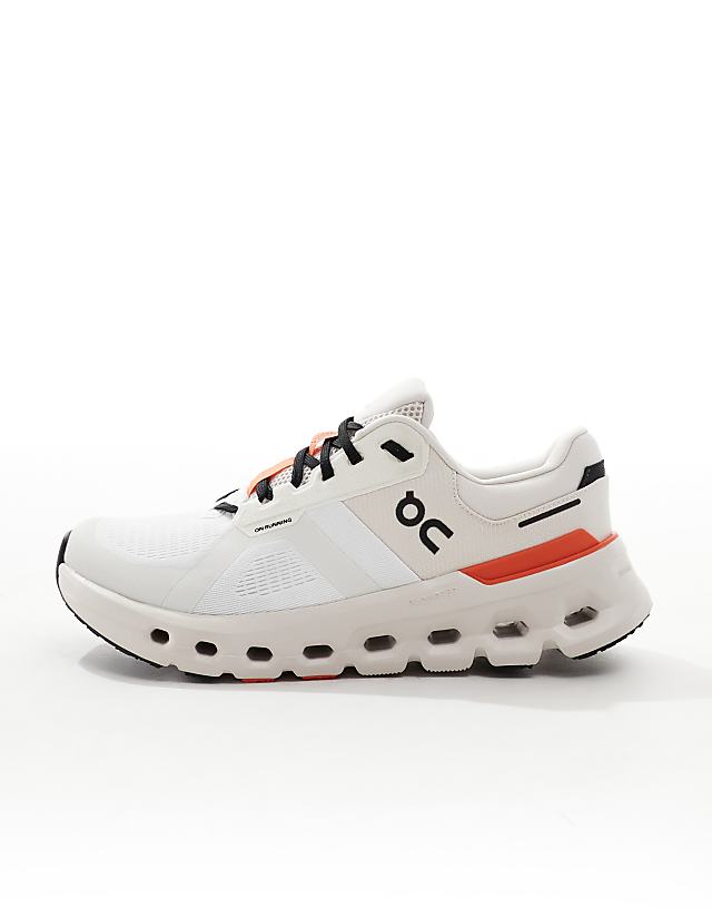 Asos ON Cloudrunner 2 Running Trainers In White And Beige