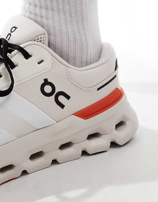 Asos ON Cloudrunner 2 Running Trainers In White And Beige