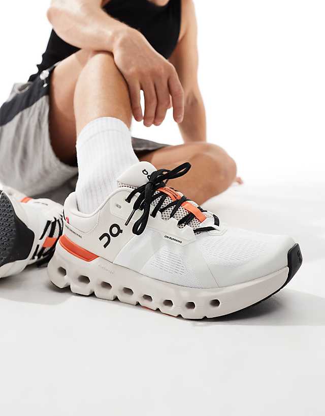 asos ON Cloudrunner 2 running trainers in white and beige